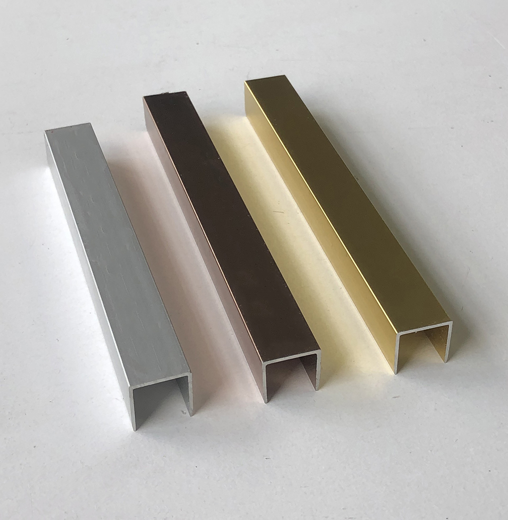 NẸP NHÔM U10 MÀU INOX